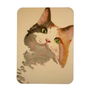 Ik ben All Ears: Calico Cat Portrait Magneet