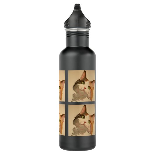 Ik ben All Ears: Calico Cat Portrait Waterfles (Rechts)