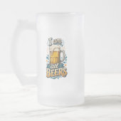 Ik ben alle bieren inspirerend matglas bierpul (Links)