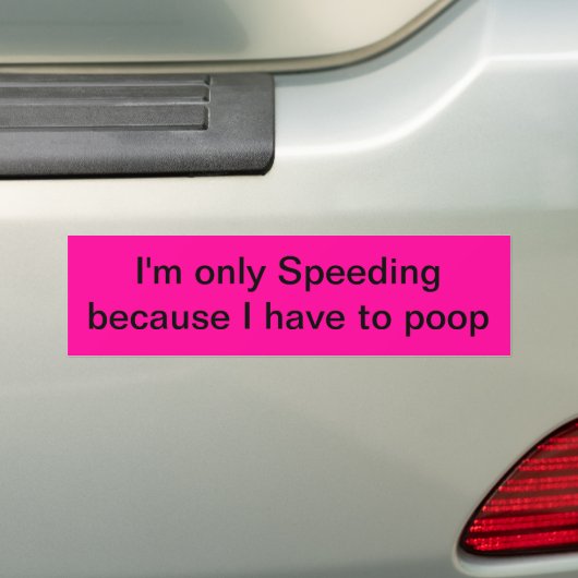 Ik ben alleen aan het versnellen omdat ik moet poe bumpersticker (Op auto)