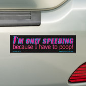 Ik ben alleen aan het versnellen omdat ik moet poe bumpersticker (Op auto)