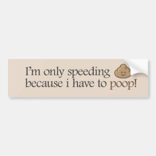 Ik ben alleen aan het versnellen omdat ik moet poe bumpersticker