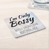 Ik ben alleen Bossy Bokeh Kartonnen Onderzetters (Schuin)