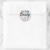 Ik ben alleen Bossy Bokeh Ronde Sticker (Tas)