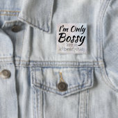 Ik ben alleen Bossy Bokeh Vierkante Button 5,1 Cm (In situ)