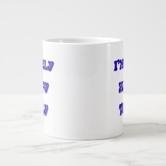 Ik ben alleen maar blij met de koffie mok (Voorkant)