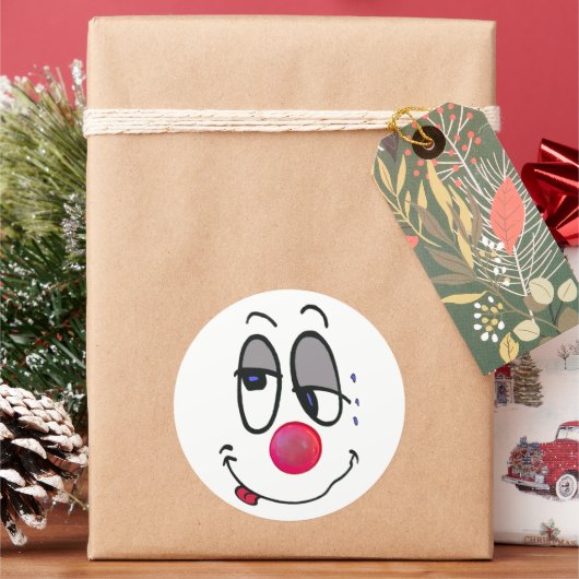 Ik ben allemaal glimlach. ronde sticker (Feestdagen)