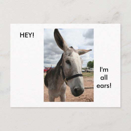 Ik ben allemaal oorlogen briefkaart (Voorkant)