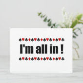 Ik ben allemaal op pokeruitnodiging kaart (Staand voorkant)