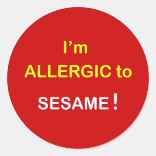 Ik ben allergisch - SESAME. Ronde Sticker