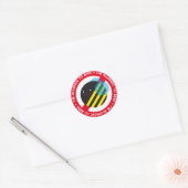 Ik ben allergisch voor bijen! ronde sticker (Envelop)