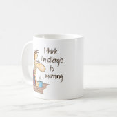 Ik ben allergisch voor de ochtend. koffiemok (Voorkant links)