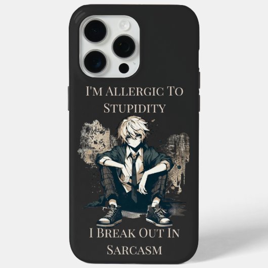 Ik ben allergisch voor domheid en krijg uitslag va Case-Mate iPhone case (Achterkant)