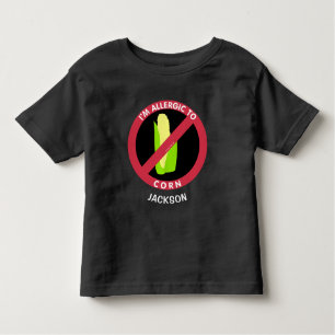 Ik ben allergisch voor gepersonaliseerde corn Kind Kinder Shirts