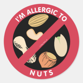 Ik ben allergisch voor het Kinder voedselallergies Ronde Sticker