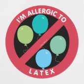 Ik ben allergisch voor Kinder latexallergie Labels (Design 1)