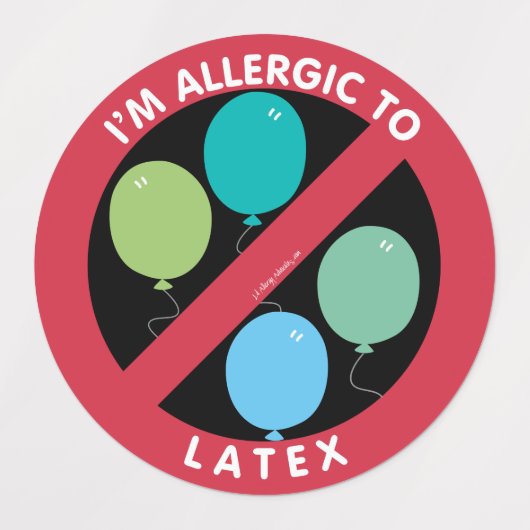 Ik ben allergisch voor Kinder latexallergie Labels (Design 1)