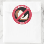 Ik ben allergisch voor kokosnoot voedsel allergie  ronde sticker (Tas)
