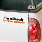 Ik ben allergisch voor nep-mensen bumpersticker (Op Truck)