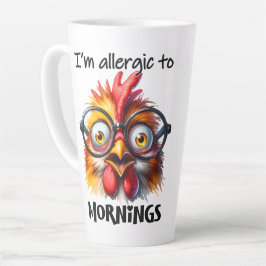 Ik ben allergisch voor ochtenden! latte mok