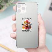 Ik ben allergisch voor ochtenden! sticker (Telefoon)