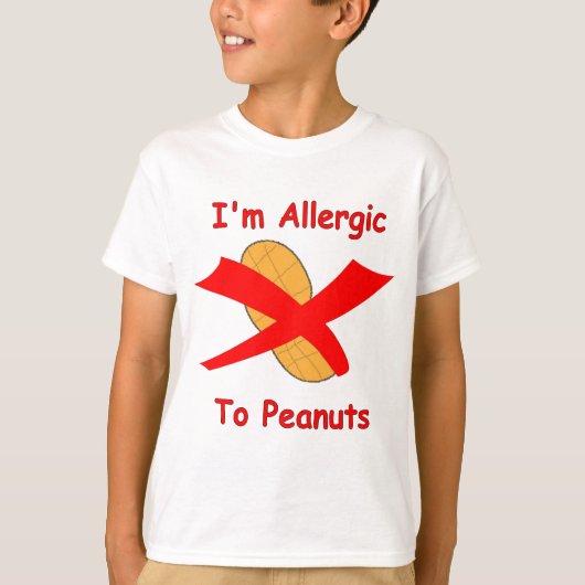 Ik ben allergisch voor Peanuts T-shirt (Voorkant)