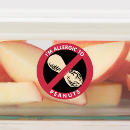 Ik ben allergisch voor pinda's Kinder noten allerg Labels