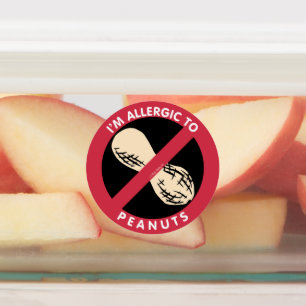 Ik ben allergisch voor pinda's Kinder noten allerg Labels