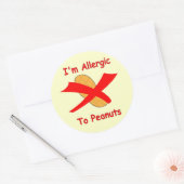 Ik ben allergisch voor pinda's Stickers geel (Envelop)