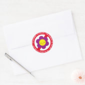 Ik ben allergisch voor stuifmeel! ronde sticker (Envelop)