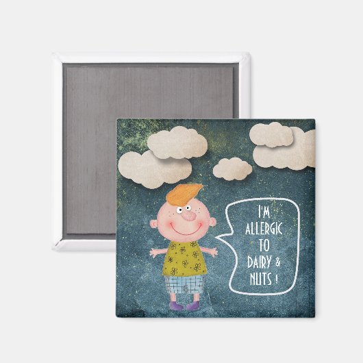 IK BEN ALLERGISCH VOOR ZUIGE VREEMDE VREEMDEN... R MAGNEET (Voorkant / Achterkant)