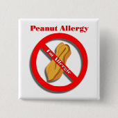 Ik ben allergische pinda Allergy Pin Button (Voorkant)