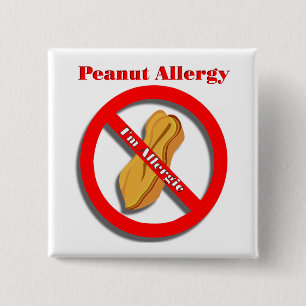 Ik ben allergische pinda Allergy Pin Button