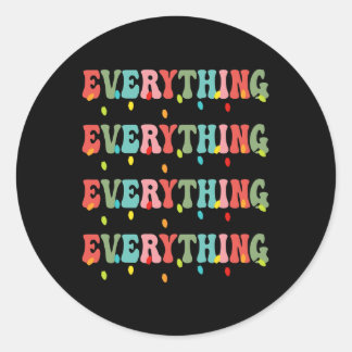 Ik ben alles wat ik nodig heb voor kerst kerstpaar ronde sticker