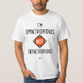 Ik ben alleseters, niet carnivoren. t-shirt (Voorkant)