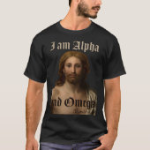 Ik ben Alpha en Omega Jezus Christus schilderij Ra T-shirt (Voorkant)