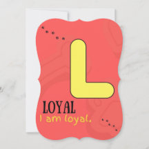 IK BEN ALPHABET L AFFIRMATION KAART VOOR KINDEREN