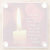 Ik ben als licht gekomen, John 12:46 Bijbelversie. Glazen Onderzetter (Achterkant)