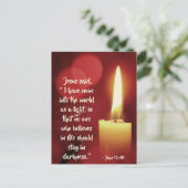 Ik ben als licht gekomen, John 12:46 Kerstmis Feestdagenkaart (Staand voorkant)