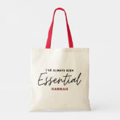 Ik ben altijd al een essentiële moderne leuke typo tote bag (Achterkant)
