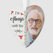 Ik ben altijd bij je hart Acryl Ornament Foto (voorkant)