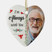 Ik ben altijd bij je hart keramische Ornament foto (Rechts)