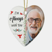 Ik ben altijd bij je hart keramische Ornament foto (Links)