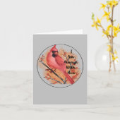 Ik ben altijd bij je Rode Kardinaal Kaart (Gele Bloem)