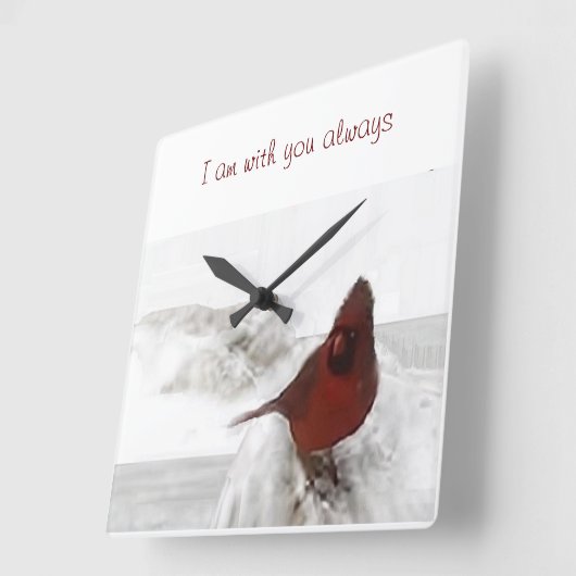 "Ik ben altijd bij jou" Clock Vierkante Klok (Hoek)