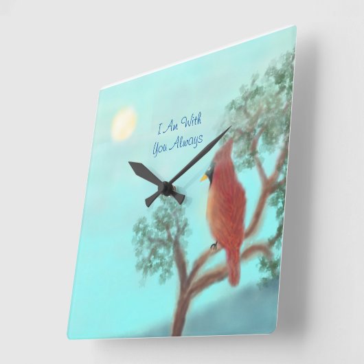 "Ik ben altijd bij jou" Vierkante Klok (Hoek)