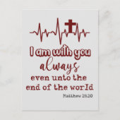 Ik ben altijd bij U, Bijbelvers Quote Briefkaart (Voorkant)