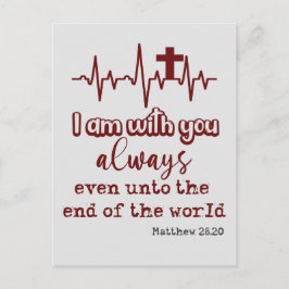 Ik ben altijd bij U, Bijbelvers Quote Briefkaart