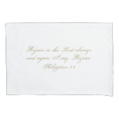 Ik ben altijd blij in de Heer. Bijbelverse Elegant Kussensloop (Voorkant)