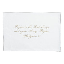 Ik ben altijd blij in de Heer. Bijbelverse Elegant Kussensloop